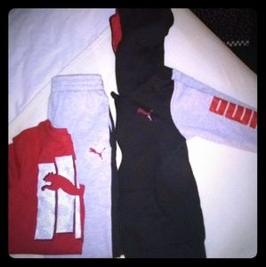 ADDIDAS , PUMA, AND JORDAN SWEAT SUITS